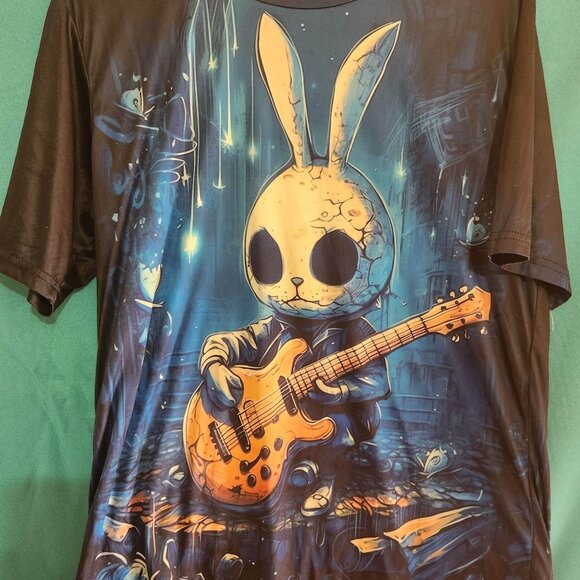Dead Bunny Guitar T-Shirt, Size M - Picture 1 of 2